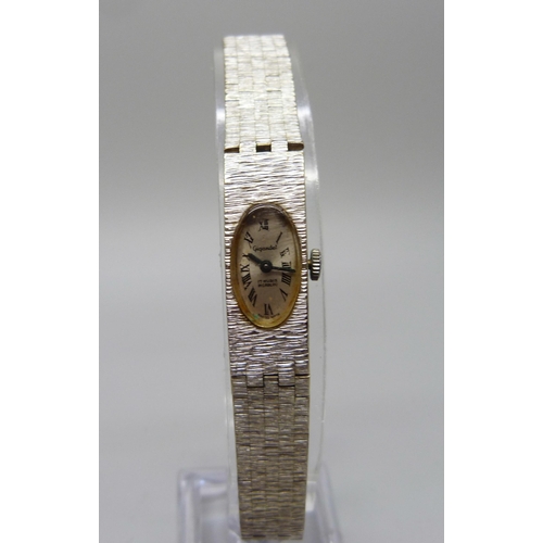 997 - A lady's Gigandet 9ct white gold wristwatch, total weight with movement 28.8g