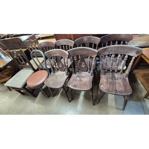 240 - Ten assorted dining chairs