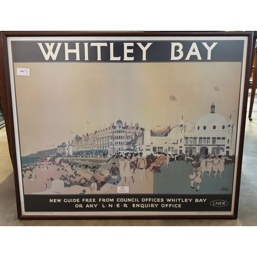 310 - A LNER Whitley Bay poster, framed