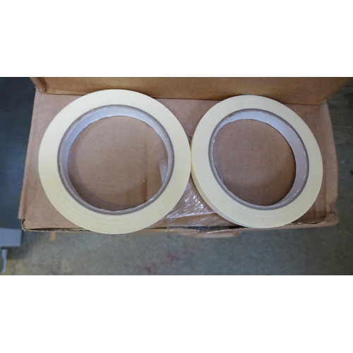 4044 - 2 Boxes Of 12mmx50m Masking Tape    (454-65)   * This lot is subject to vat