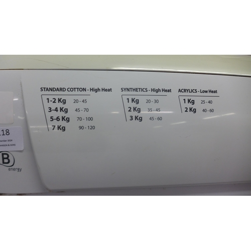 5118 - A Hotpoint Aquarius TVM570, 7kg tumble dryer