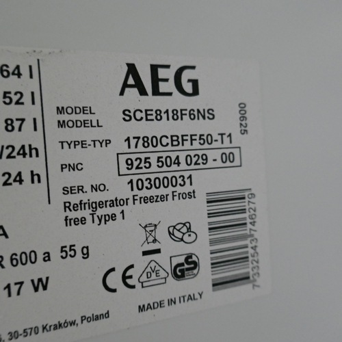 4006 - AEG 50/50 Fridge Freezer (Frost Free) H1772xW540xD549  - Model no -SCE818F6NS (458-47) *This lot is ... 