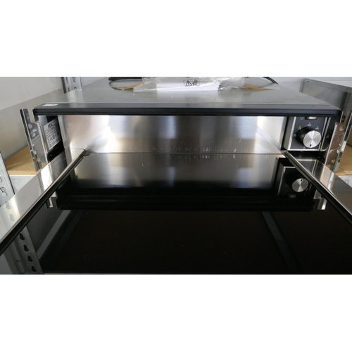 4008 - AEG Matt Black Glass Warming Drawer (458-86) *This lot is subject to Vat