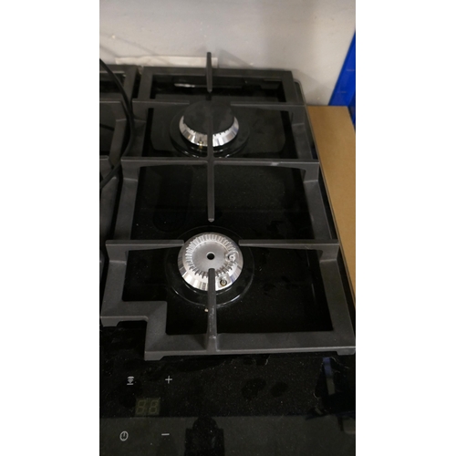 4023 - AEG 5 Burner Gas on Glass Hob (One Burner Missing Plate) H40xW740xD510  - Model no -HKB75540NB (458-... 