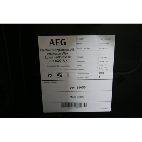 4026 - AEG Built-in Smart Coffee Machine - Stainless Steel H455xW595xD450 - Model no -KKK994500M (458-69) *... 