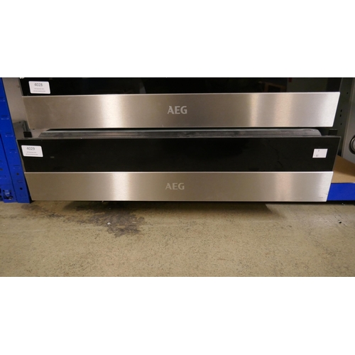 4029 - AEG Stainless Steel with Black Glass Warming Drawer  H140xW594XD535  - Model no -KDK911422M (458-51)... 