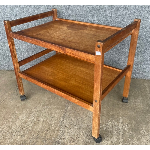 58A - A teak cocktail trolley