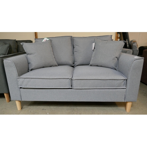 3185 - A Homelife grey two seater and three seater sofa