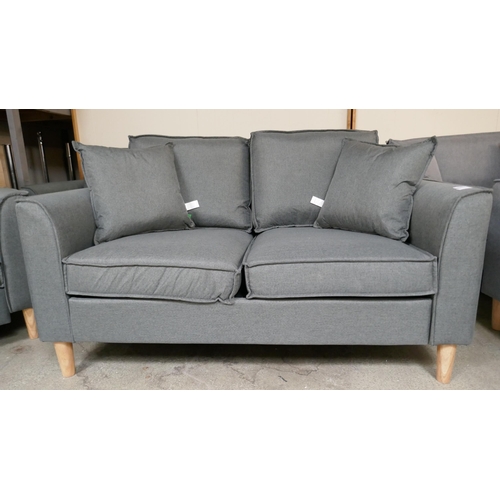 3186 - A Homelife charcoal grey three seater sofa, two seater sofa and armchair