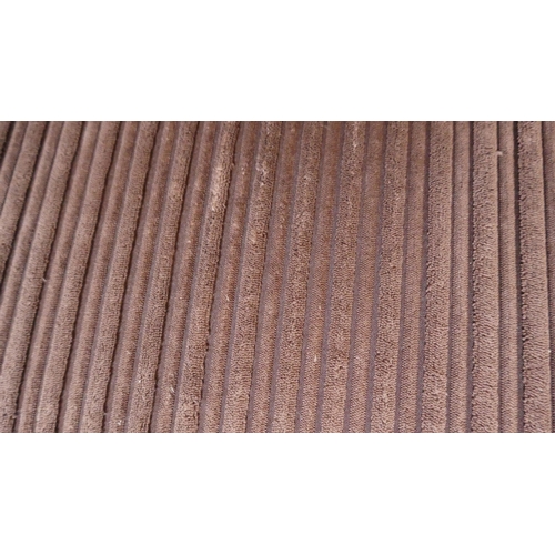 3188 - Brown cord corner sofa