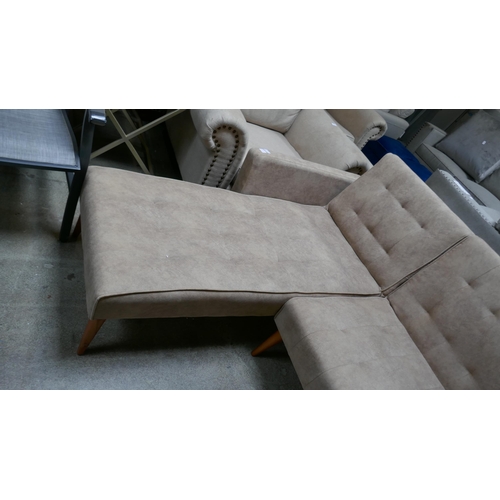 3190 - A taupe corner sofa bed