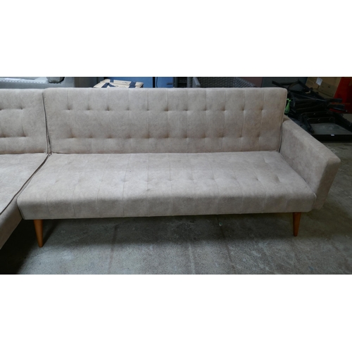 3190 - A taupe corner sofa bed