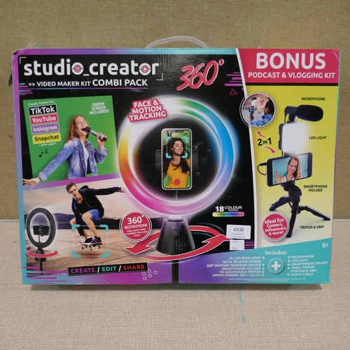 6338 - Studio Creator 360 Video Maker Kit - This lot requires a UK adapter (334-21) *This lot is subject to... 