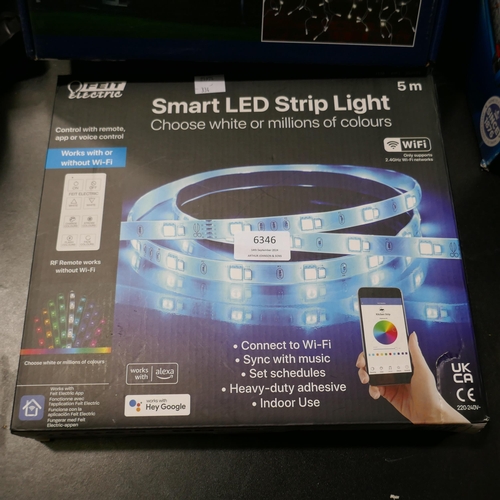 6346 - Led Icicle Light, Feit Smart Led Strip   - This lot requires UK adapters (334-3,10) *This lot is sub... 