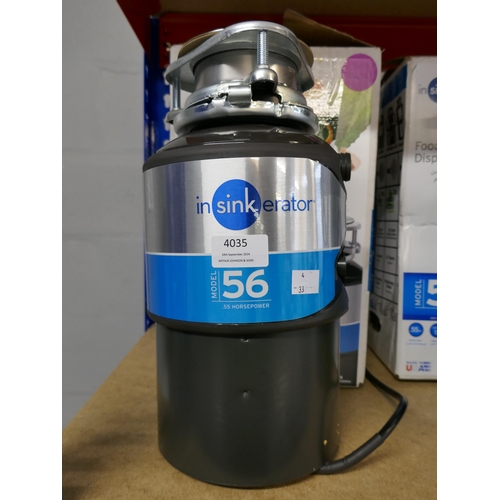 4035 - Insinkerator 56 Waste Disposal Unit - Model no -77970H (458-33) *This lot is subject to Vat