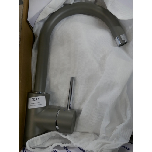 4037 - Blanco Matt Grey Mixer Tap (458-227) *This lot is subject to Vat