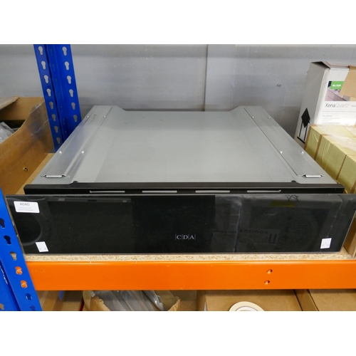 4040 - CDA Warming Drawer - Black H135xW595xD571  (458-91) *This lot is subject to Vat