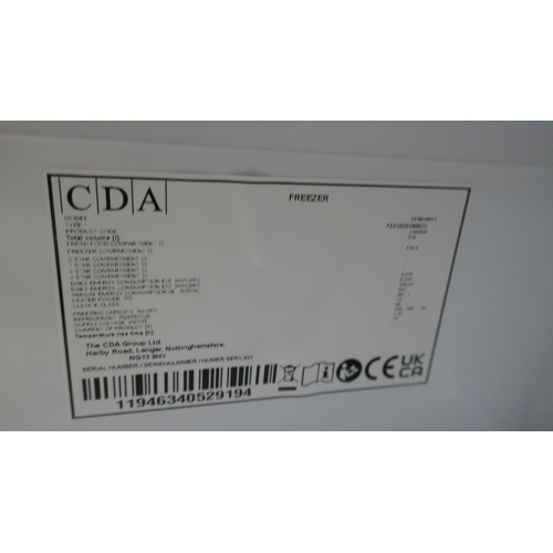 4054 - CDA Stainless Steel Freestanding Freezer (Frost Free) H1850xW595xD640  - Model no -FF881SC (458-142)... 