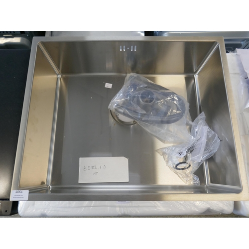 4064 - Stainless Steel Square 1.0 Bowl Sink (458-17) *This lot is subject to Vat