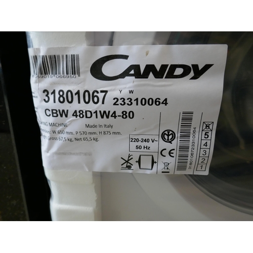 4065 - Candy Integrated Washing Machine (8kg) H820xW600xD530 (458-109) *This lot is subject to Vat