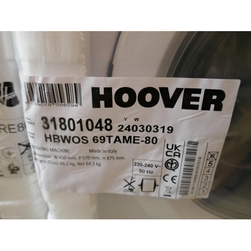 4067 - Hoover  Integrated Washing Machine (9kg) H820xW600xD525  - Model no -HBWOS 69TME (458-16) *This lot ... 