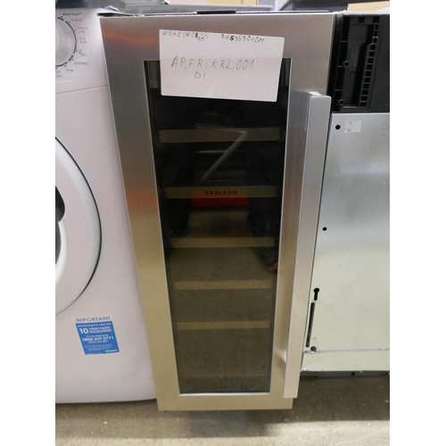 4072 - Karlson Under Counter Wine Cooler - Stainless Steel H820xW295xD575  (458-144) *This lot is subject t... 