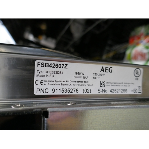 4073 - AEG Fully Integrated Dishwasher H818xW596xD550  - Model no -FSB42607Z (458-64) *This lot is subject ... 