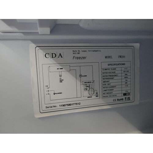 4104 - CDA Under Counter Freezer  H818xW596xD550 - Model no -FW284 (458-132) *This lot is subject to Vat