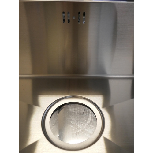 4111 - Idro Extra Large 1.0 Bowl Stainless Steel Sink (458-9) *This lot is subject to Vat