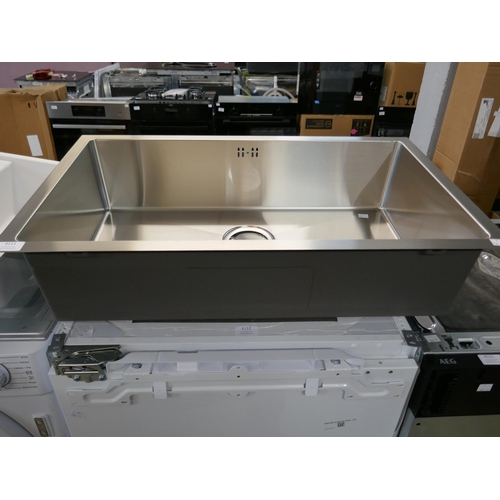 4111 - Idro Extra Large 1.0 Bowl Stainless Steel Sink (458-9) *This lot is subject to Vat