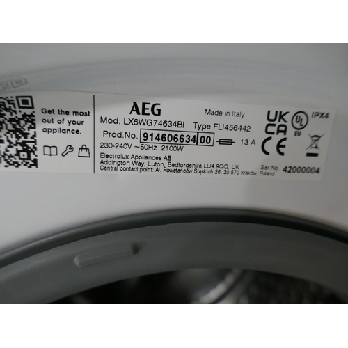 4114 - AEG Washing Machine - (Missing Detergent Door)  (458-214) *This lot is subject to Vat