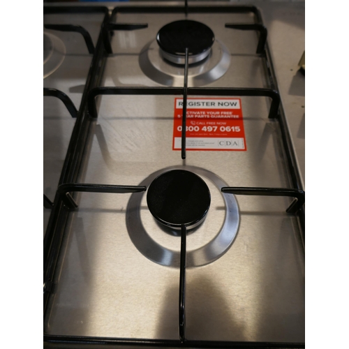 4119 - CDA Gas 4 Burner Hob (Damaged Corner) (458-192) *This lot is subject to Vat