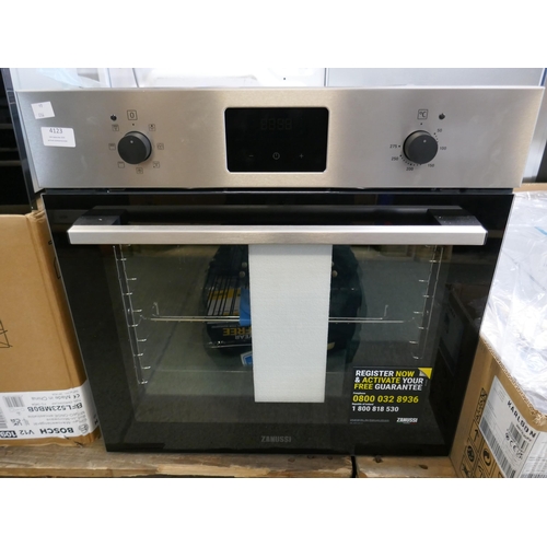 4123 - Zanussi Single Multifunction Oven - ( Dented Top) H589xW594xD568  - Model no -ZOHNX3X1 (458-116) *Th... 