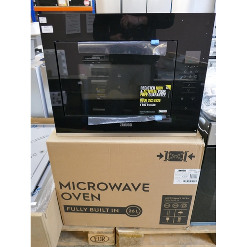 4125 - Zanussi Built in Microwave - Model no -ZMBN4SK (458-206) *This lot is subject to Vat