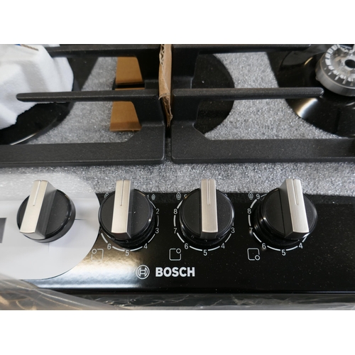 4127 - Bosch Gas 4 Burner Hob With Flameselect ( Missing Burner Plate) H45xW582xD520  - Model no -PCP6A6B90... 