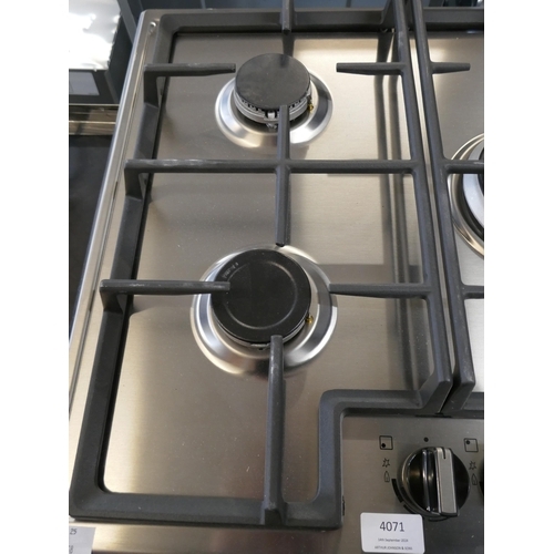 4071 - Zanussi Gas 5 Burner Hob H40xW744xD510 (Missing One Burner Plate) - Model no -ZGNN755X (458-168) *Th... 