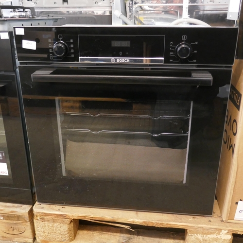 4142 - Bosch Single Black Oven (458-230) *This lot is subject to Vat