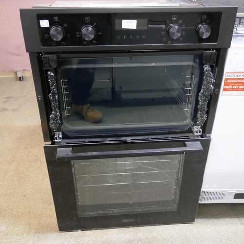 4154 - Zanussi  Built-in Double Oven with AirFry (Broken Top Oven Door) H888xW594xD568 (458-186) *This lot ... 