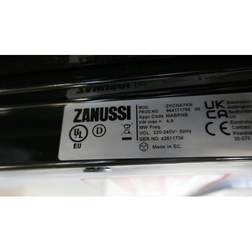 4154 - Zanussi  Built-in Double Oven with AirFry (Broken Top Oven Door) H888xW594xD568 (458-186) *This lot ... 