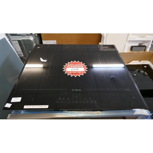 4167 - Bosch Induction 4 Zone Hob H51xW592xD522 - Model no -PVQ651FC5E (458-167) *This lot is subject to Va... 