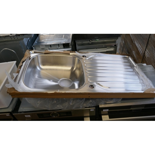 4173 - Installation Round Stainless Steel Sink 450mm, Two 1.0 Bowl Sinks with Drainers (458-119,234) *This ... 