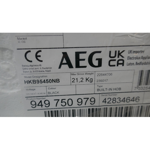 4176 - AEG  Gas on Glass 5 Burner Hob H101xW860xD510 (458-200) *This lot is subject to Vat