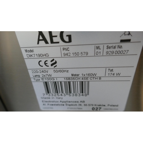 4179 - AEG Island Hood H747xW1000xD700  - Model no -DIK7190HG (458-169) *This lot is subject to Vat