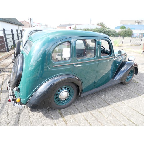 398 - A 1938 Standard Flying Ten Saloon registered AUT 433. This pre-war classic car has a 1141cc side-val... 