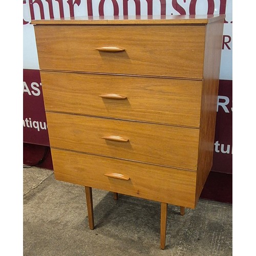 15 - A teak chest of drawers