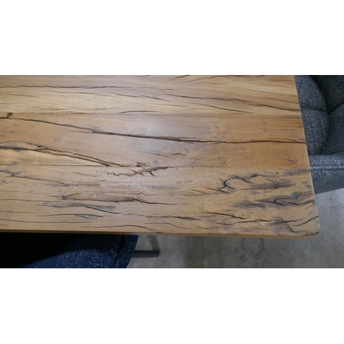 3100 - A Lex 180cm dining table and six charcoal swivel chairs  * This lot is subject to VAT