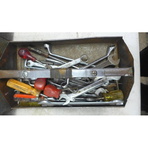 5013 - 4 metal toolboxes all sold with a selection of assorted hand tools