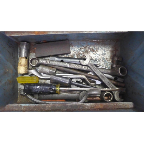 5013 - 4 metal toolboxes all sold with a selection of assorted hand tools