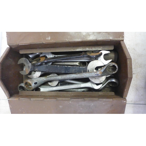 5013 - 4 metal toolboxes all sold with a selection of assorted hand tools