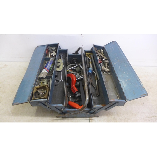 5013 - 4 metal toolboxes all sold with a selection of assorted hand tools